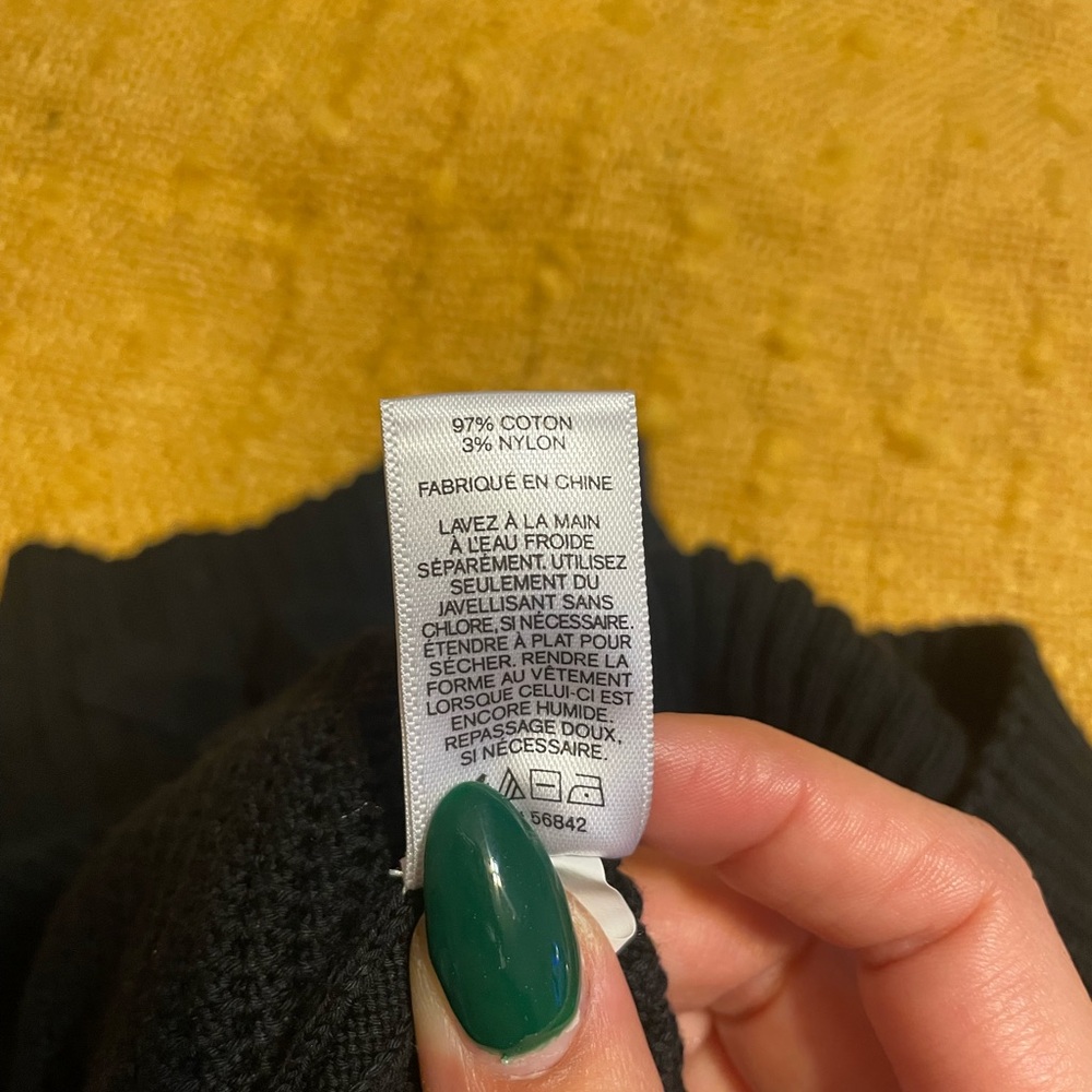Express Ribbed Mock Neck Top - Picture 6 of 6